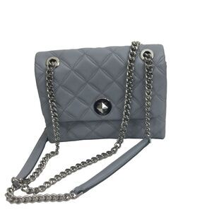 Kate Spade New York Womens Natalia Medium Flap Shoulder Bag Brushed Steel Blue